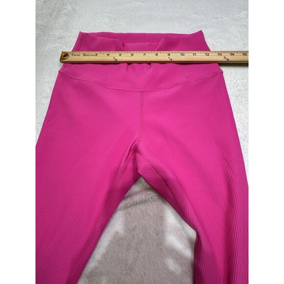Zyia Muted Magenta Pink Reve Hi Rise Capri Leggings Womens 8-10 Ribbed 20" Tigh - Picture 4 of 6